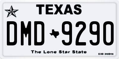 TX license plate DMD9290