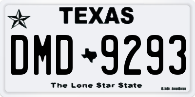 TX license plate DMD9293