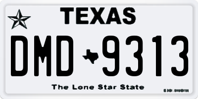 TX license plate DMD9313