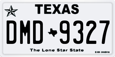 TX license plate DMD9327
