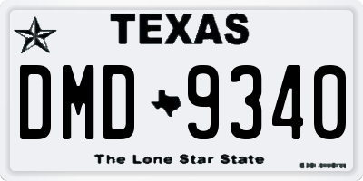 TX license plate DMD9340