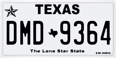 TX license plate DMD9364