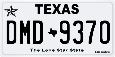 TX license plate DMD9370