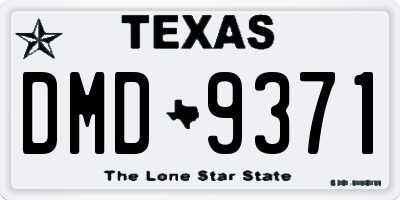 TX license plate DMD9371