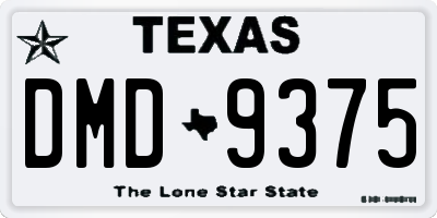 TX license plate DMD9375