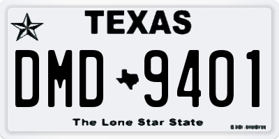 TX license plate DMD9401