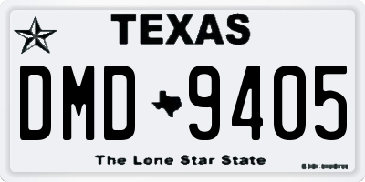 TX license plate DMD9405