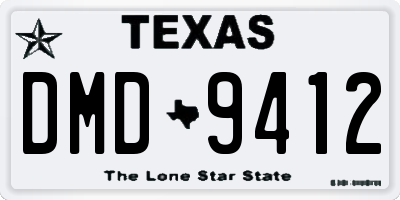 TX license plate DMD9412