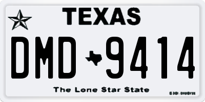 TX license plate DMD9414