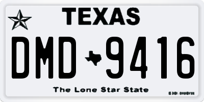 TX license plate DMD9416