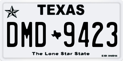TX license plate DMD9423