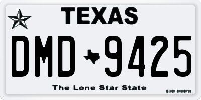TX license plate DMD9425