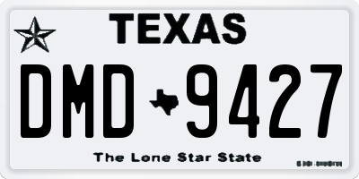 TX license plate DMD9427