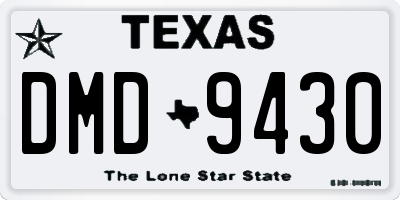 TX license plate DMD9430