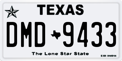 TX license plate DMD9433