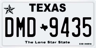 TX license plate DMD9435