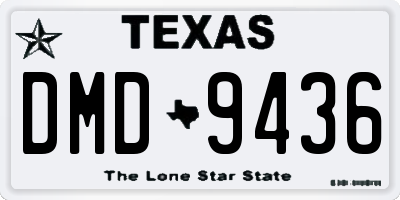 TX license plate DMD9436