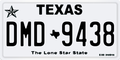 TX license plate DMD9438