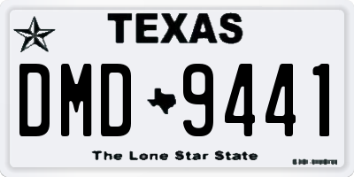 TX license plate DMD9441