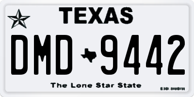 TX license plate DMD9442
