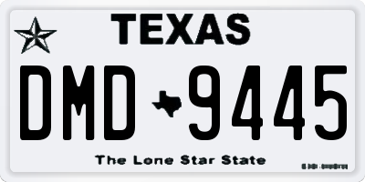 TX license plate DMD9445