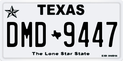 TX license plate DMD9447