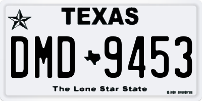 TX license plate DMD9453