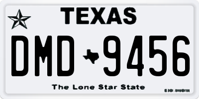 TX license plate DMD9456