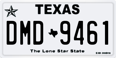 TX license plate DMD9461