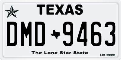 TX license plate DMD9463