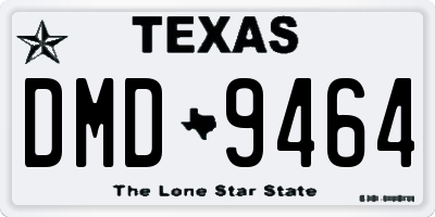 TX license plate DMD9464