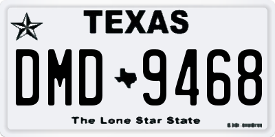 TX license plate DMD9468