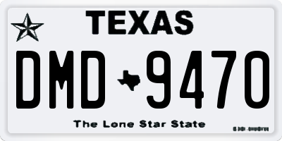 TX license plate DMD9470