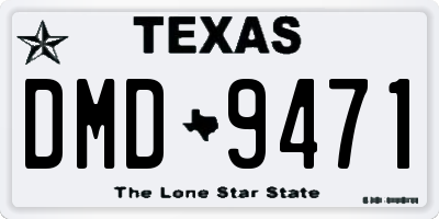 TX license plate DMD9471
