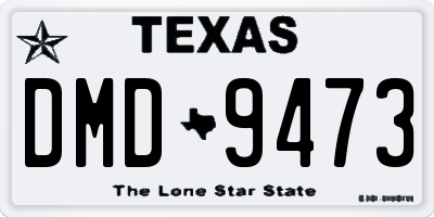 TX license plate DMD9473