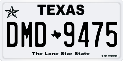 TX license plate DMD9475