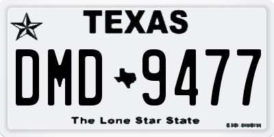 TX license plate DMD9477