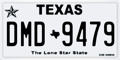 TX license plate DMD9479