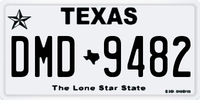 TX license plate DMD9482