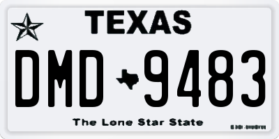 TX license plate DMD9483