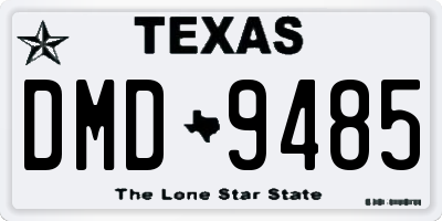 TX license plate DMD9485