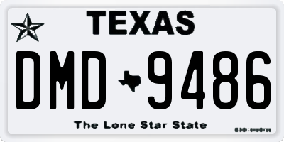TX license plate DMD9486