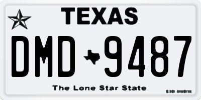 TX license plate DMD9487