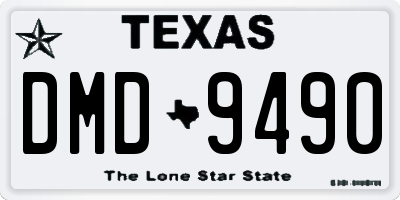 TX license plate DMD9490