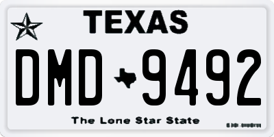 TX license plate DMD9492