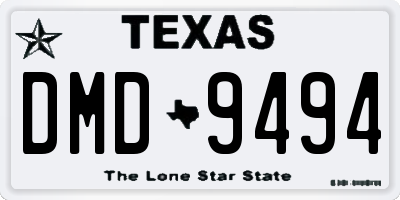 TX license plate DMD9494