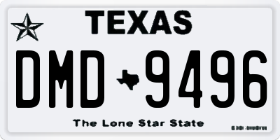 TX license plate DMD9496