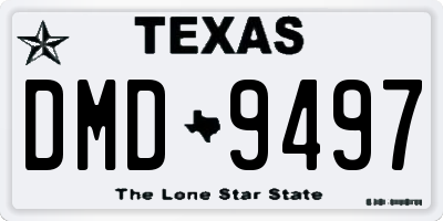 TX license plate DMD9497