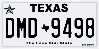 TX license plate DMD9498