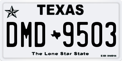 TX license plate DMD9503